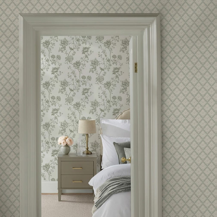 Martha Stewart Artisan Floral Fennel Seed Wallpaper