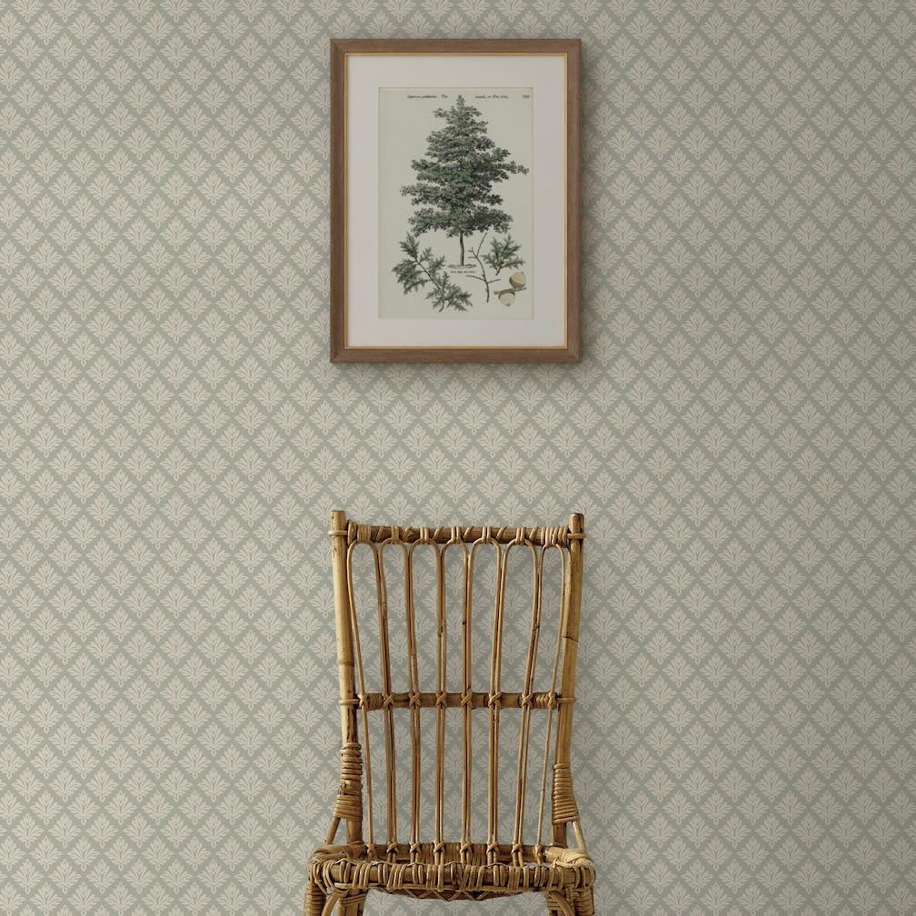 Martha Stewart Artisan Floral Fennel Seed Wallpaper