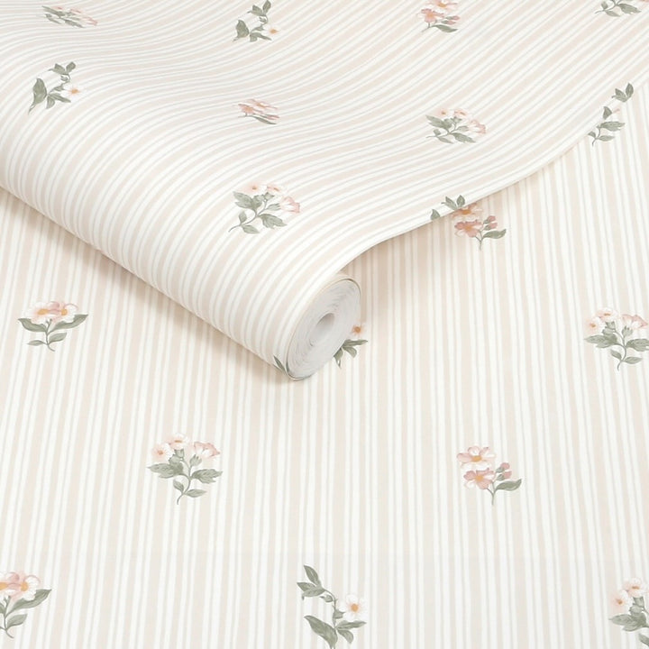 Martha Stewart Garden Stripe Linen Wallpaper