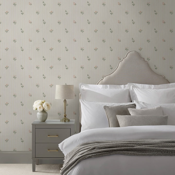 Martha Stewart Garden Stripe Linen Wallpaper