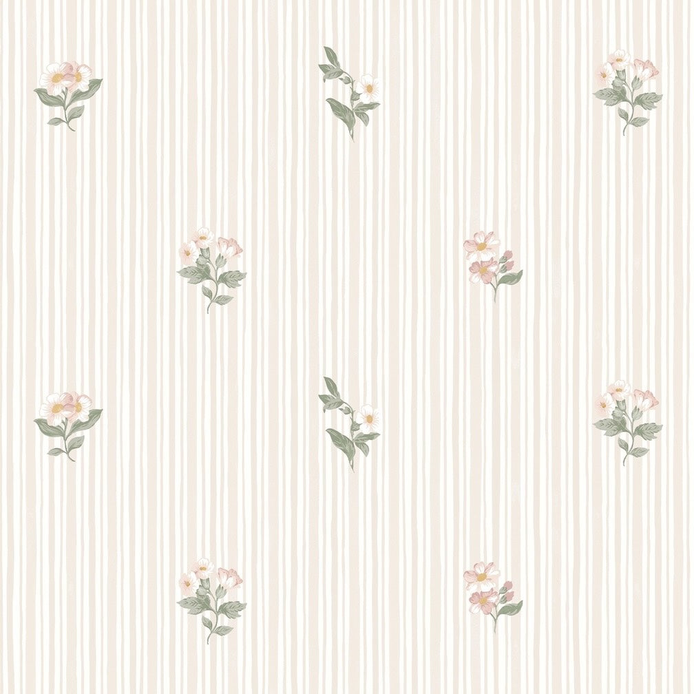 Martha Stewart Garden Stripe Linen Wallpaper