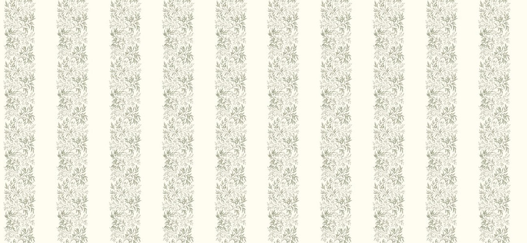 Martha Stewart Heritage Garden Stripe Moss Wallpaper