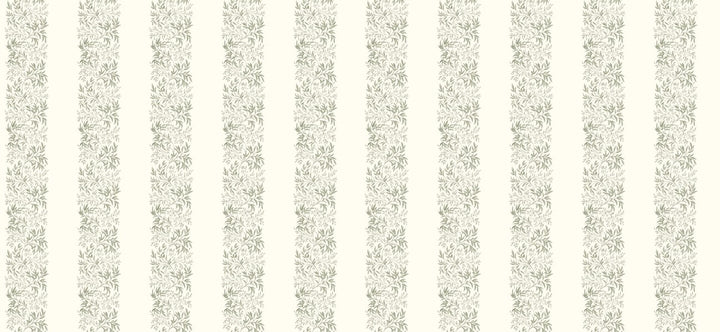 Martha Stewart Heritage Garden Stripe Moss Wallpaper