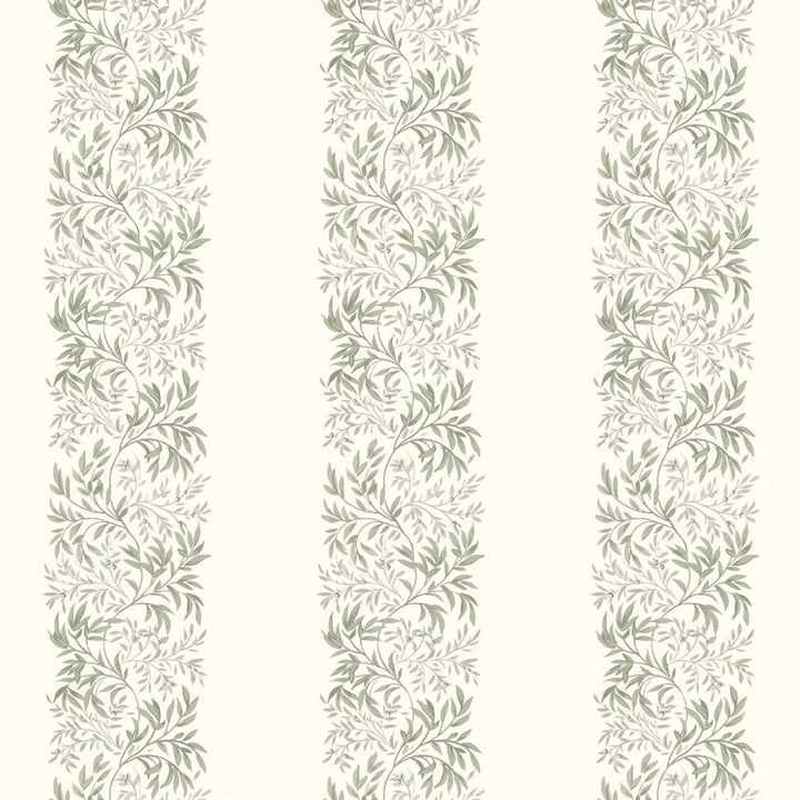 Martha Stewart Heritage Garden Stripe Moss Wallpaper