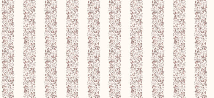 Martha Stewart Heritage Garden Stripe Russet Wallpaper