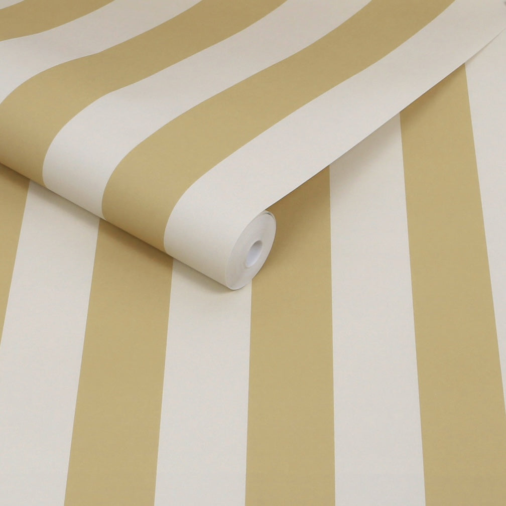 Martha Stewart Classic Stripe Antique Gold Wallpaper