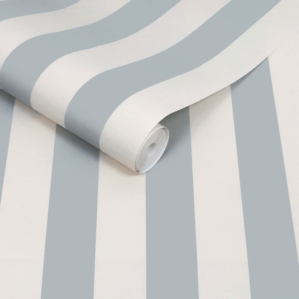 Martha Stewart Classic Stripe Mineral Blue Wallpaper