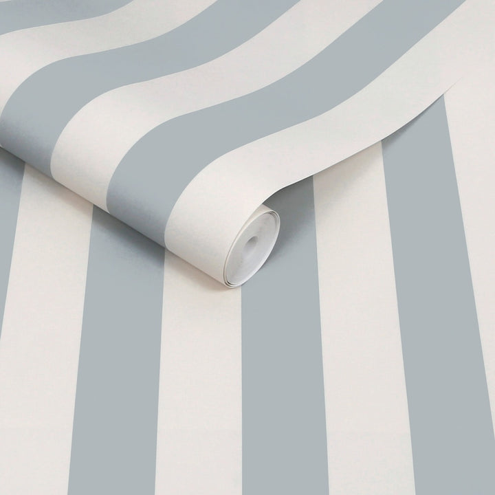 Martha Stewart Classic Stripe Mineral Blue Wallpaper