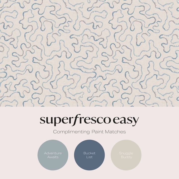 Superfresco Easy Cliveden Blue Wallpaper