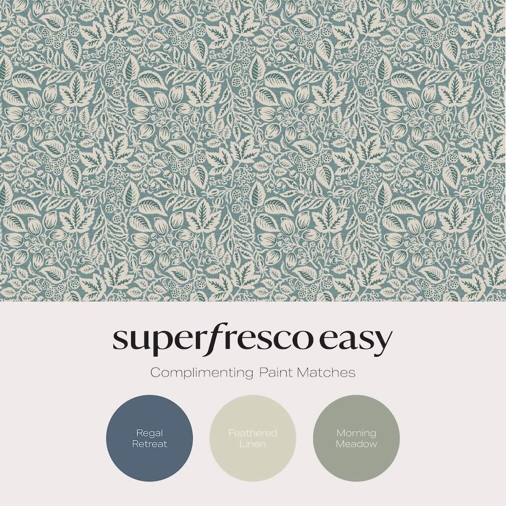 Superfresco Easy Rustling Leaves Teal Wallpaper