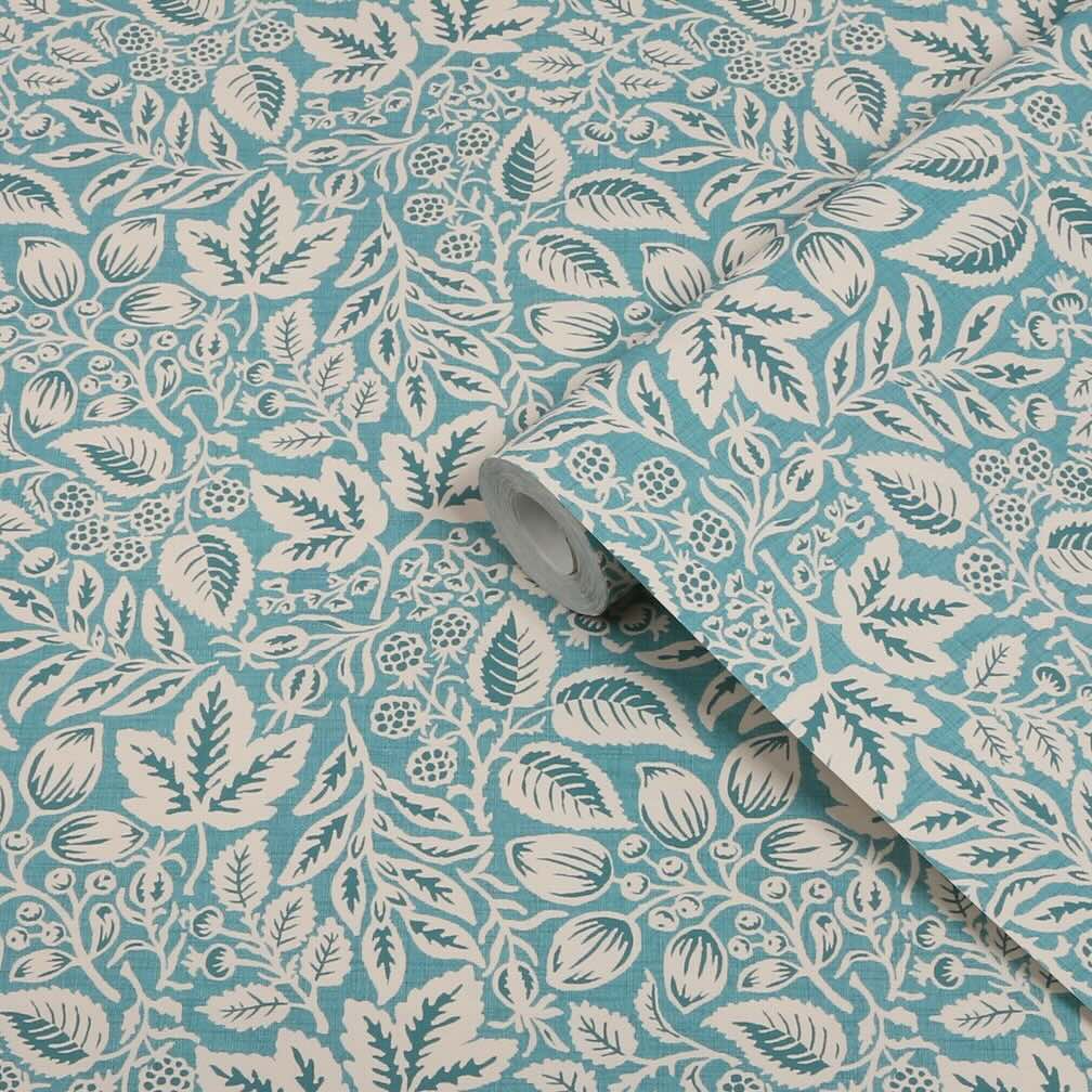 Superfresco Easy Rustling Leaves Teal Wallpaper
