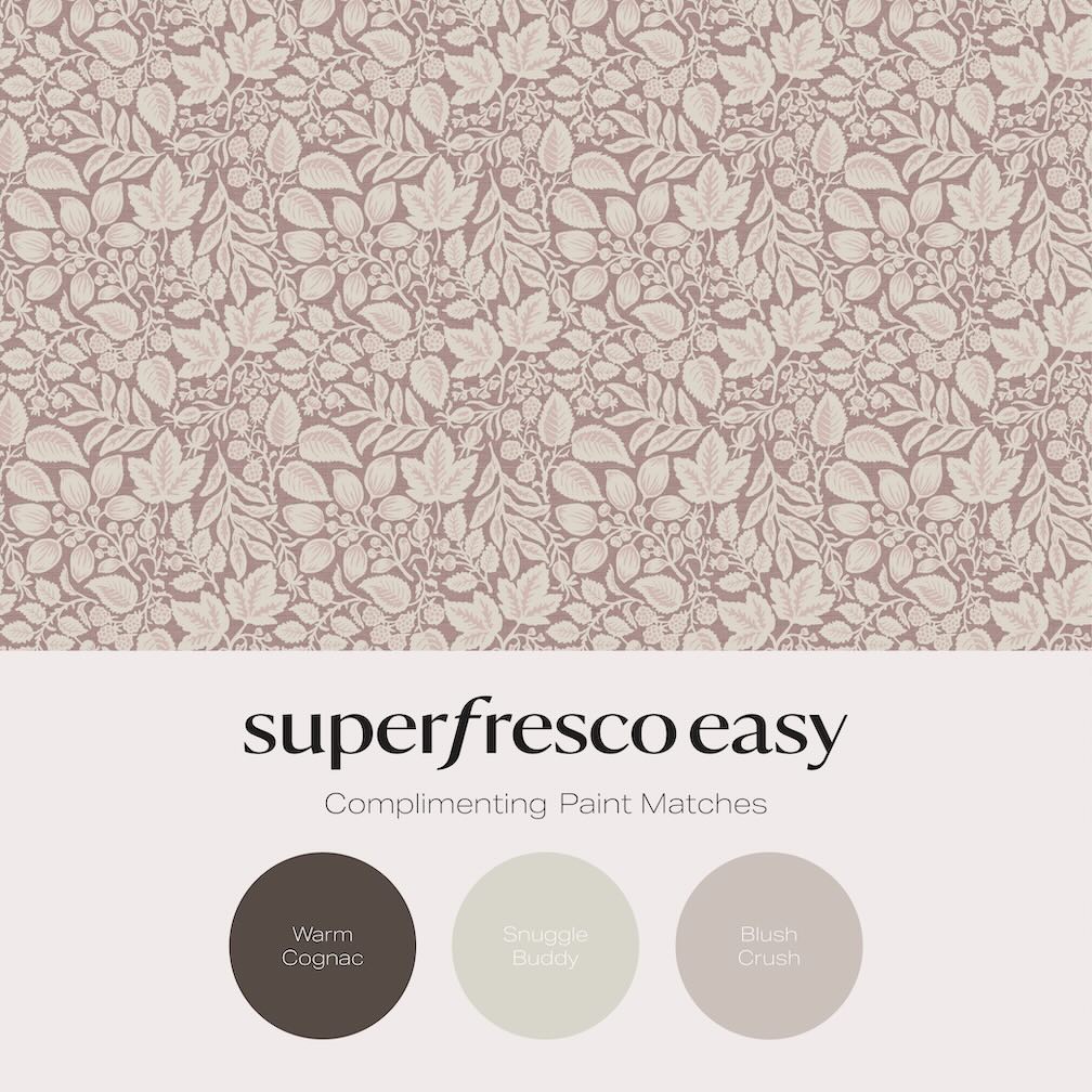 Superfresco Easy Rustling Leaves Blush Wallpaper