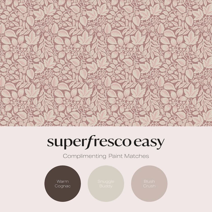 Superfresco Easy Rustling Leaves Blush Wallpaper