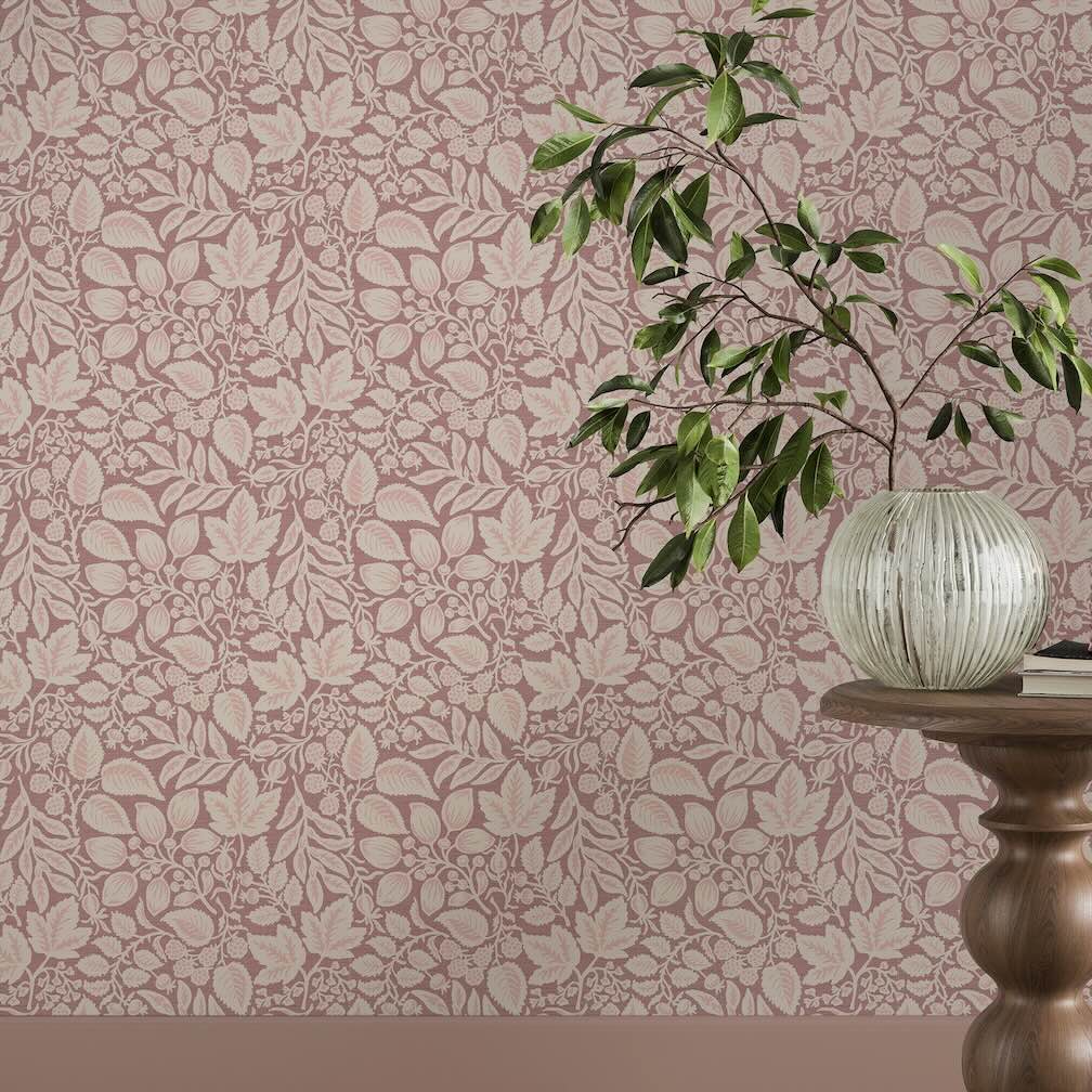 Superfresco Easy Rustling Leaves Blush Wallpaper