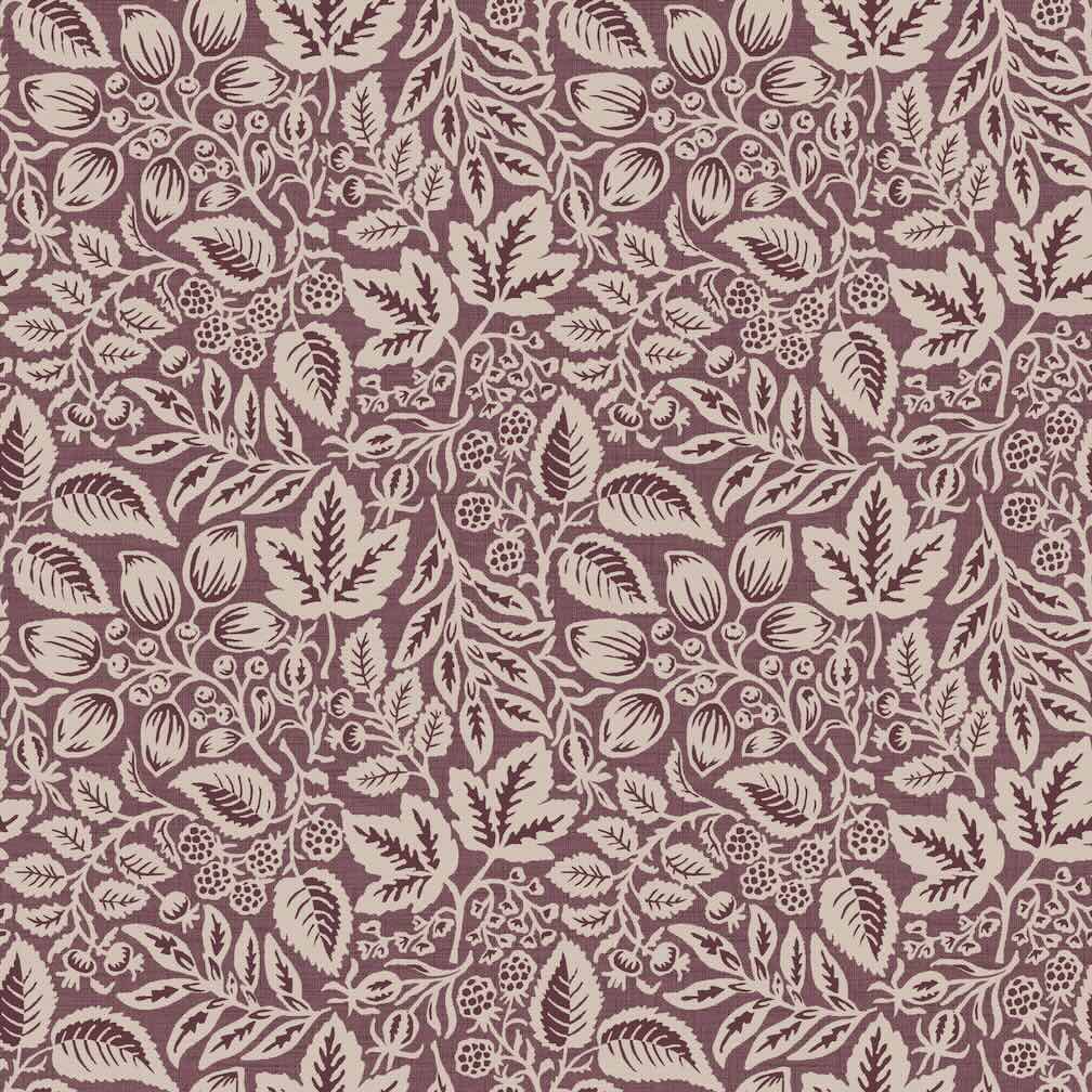 Superfresco Easy Rustling Leaves Plum Wallpaper
