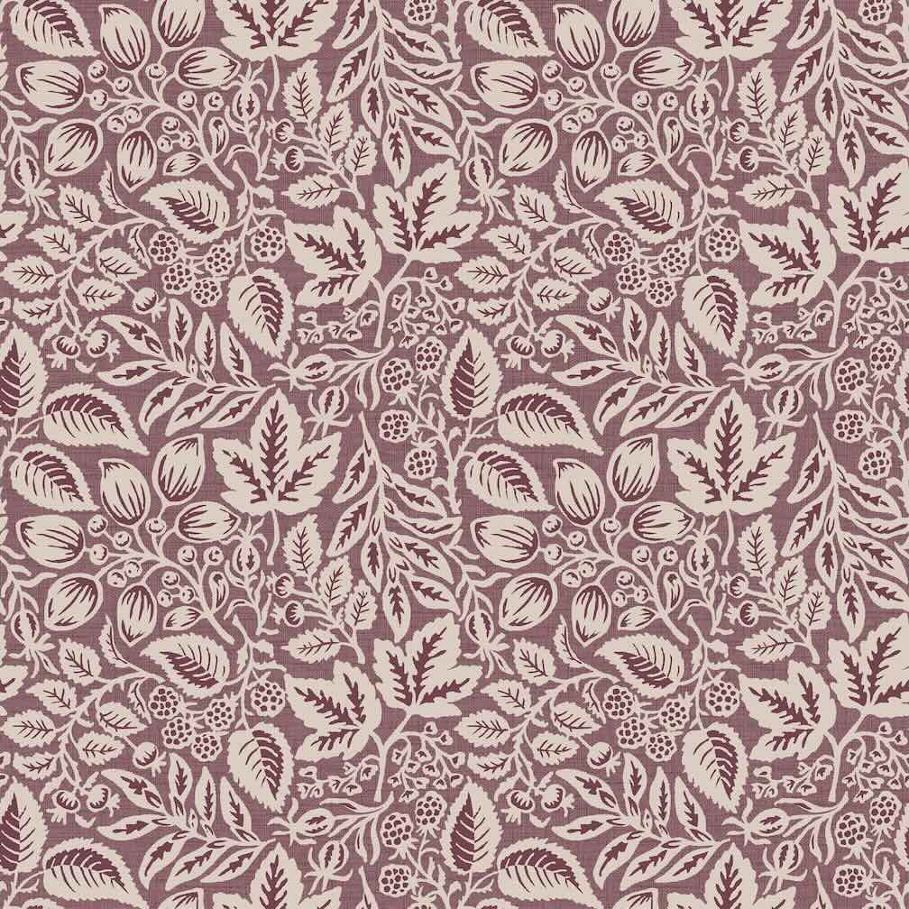 Superfresco Easy Rustling Leaves Plum Wallpaper