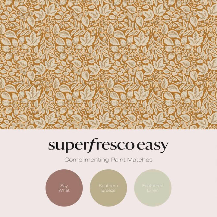 Superfresco Easy Rustling Leaves Gold Wallpaper