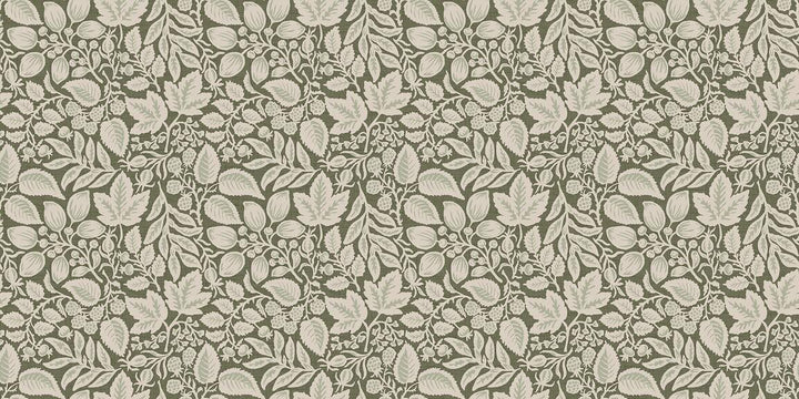 Superfresco Easy Rustling Leaves Olive Wallpaper