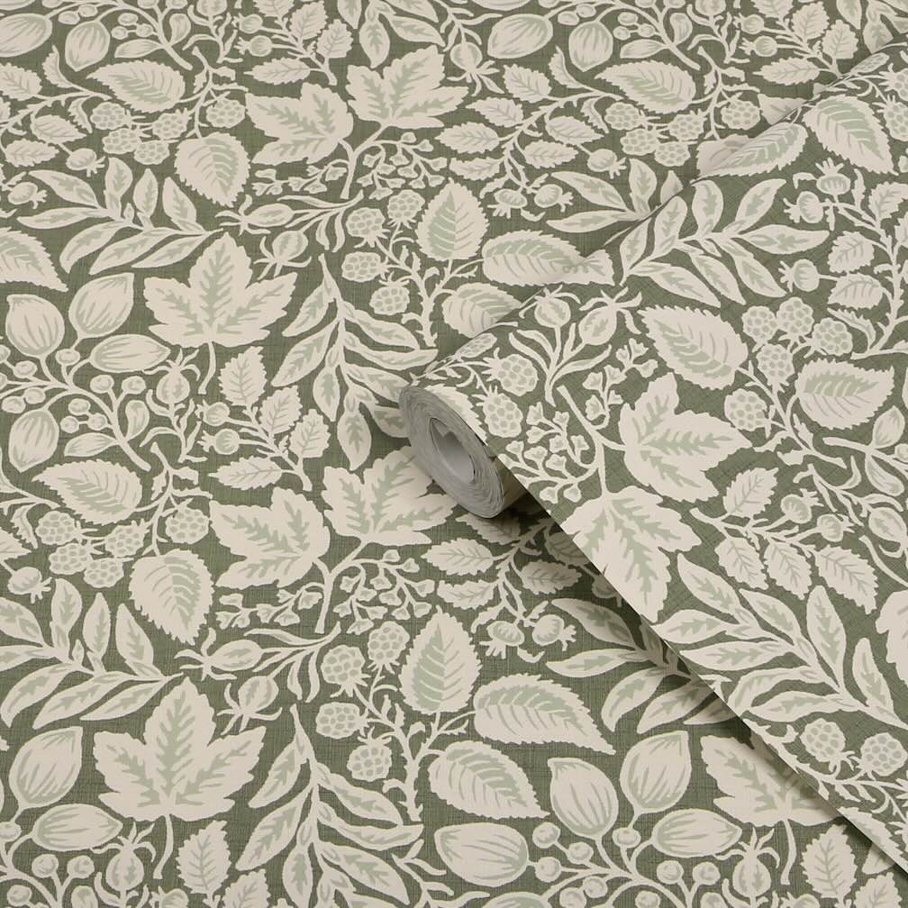 Superfresco Easy Rustling Leaves Olive Wallpaper