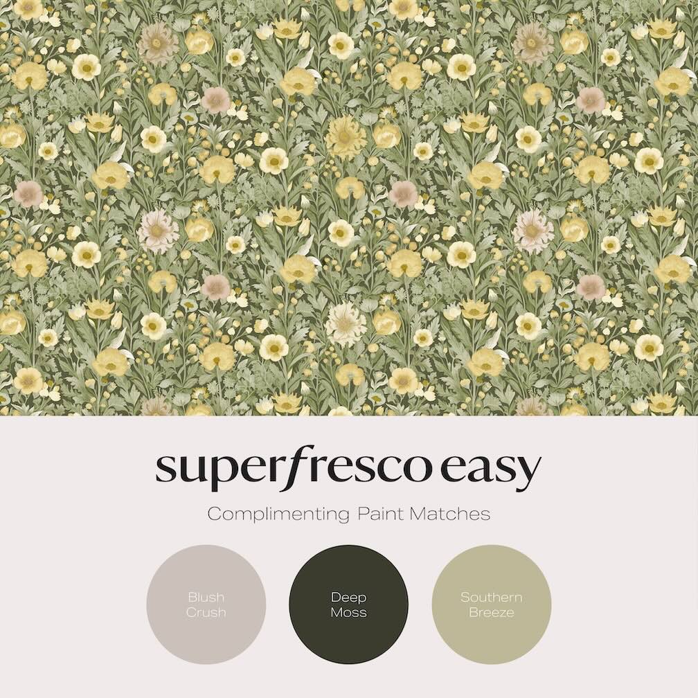 Superfresco Easy Paloma Forest Green Wallpaper