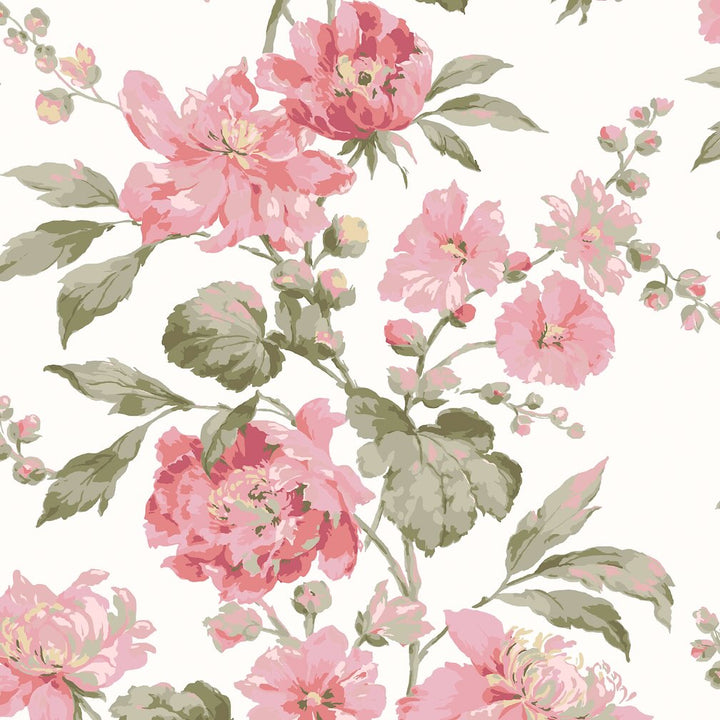 Laura Ashley Romilly Pink Wallpaper