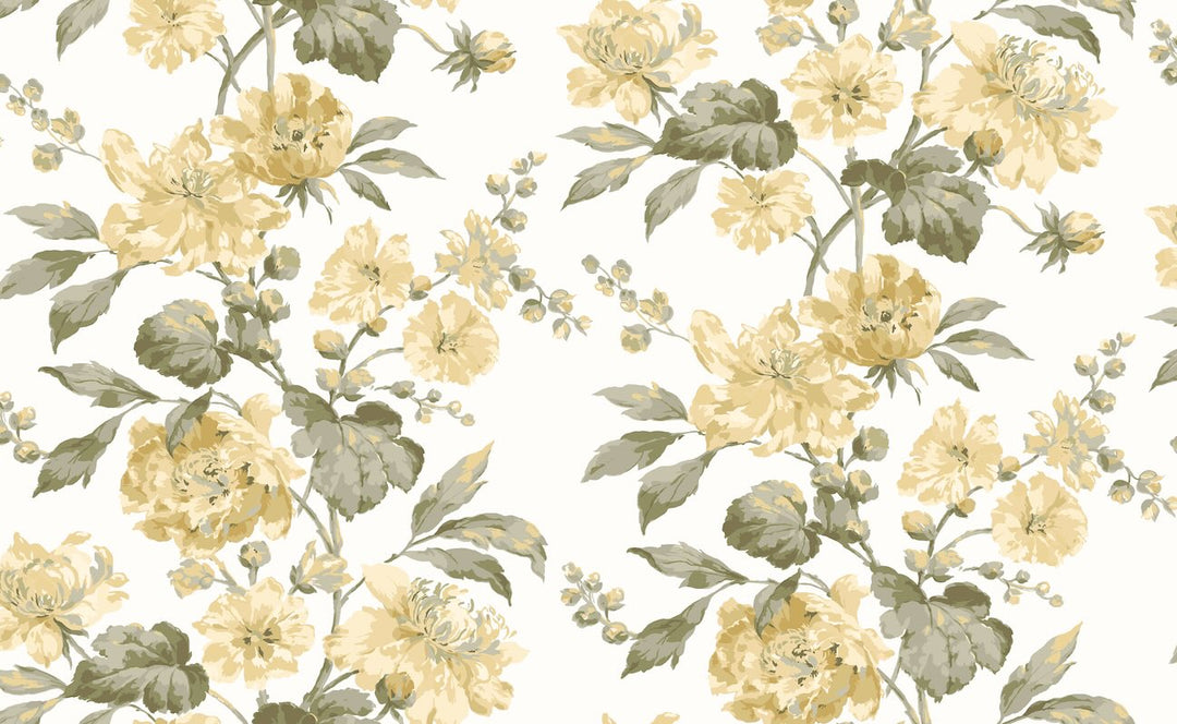 Laura Ashley Romilly Butter Yellow Wallpaper