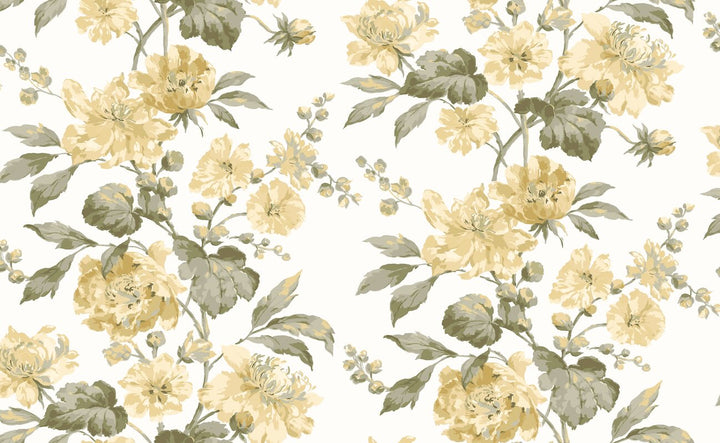 Laura Ashley Romilly Butter Yellow Wallpaper