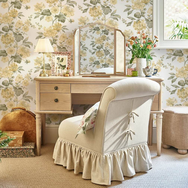 Laura Ashley Romilly Butter Yellow Wallpaper