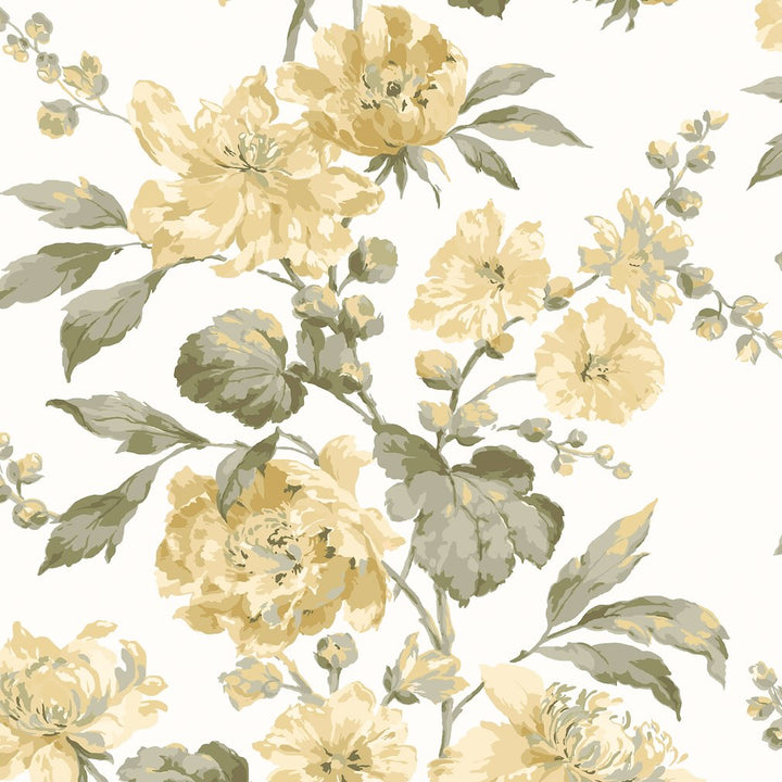 Laura Ashley Romilly Butter Yellow Wallpaper