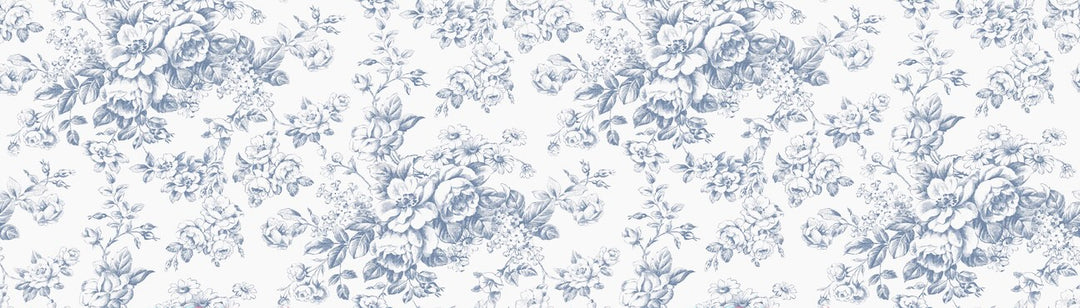 Laura Ashley Toile Delight Cornflower Blue Wallpaper