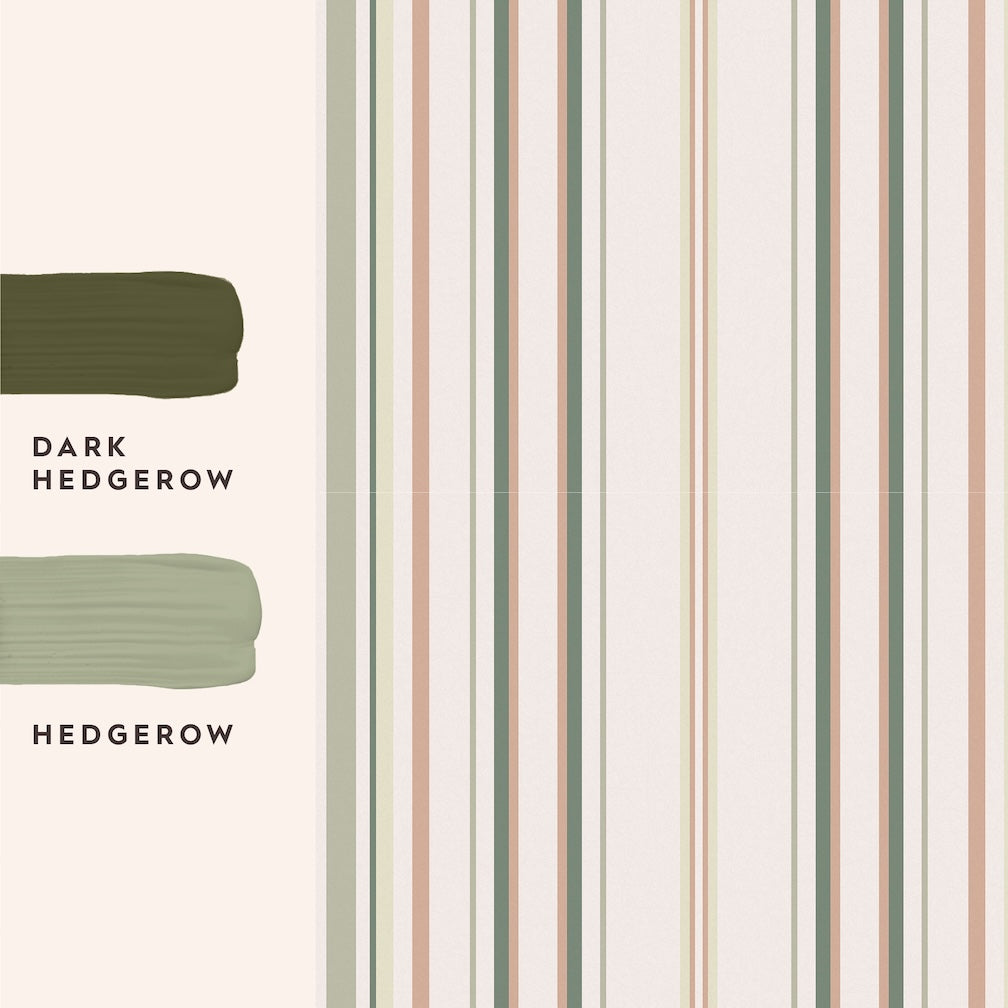 Laura Ashley Flinton Stripe Hedgerow Wallpaper