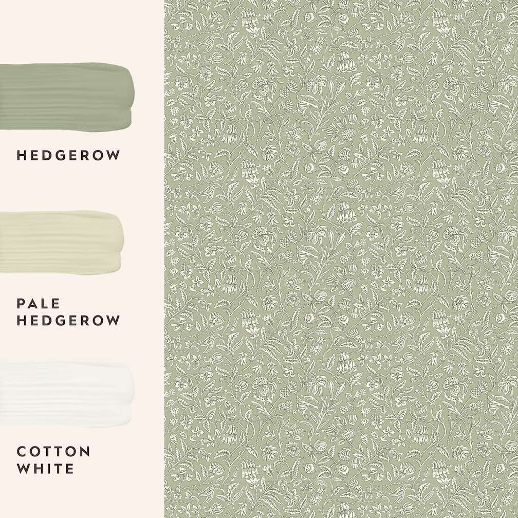 Laura Ashley Elmdon Sage Green Wallpaper