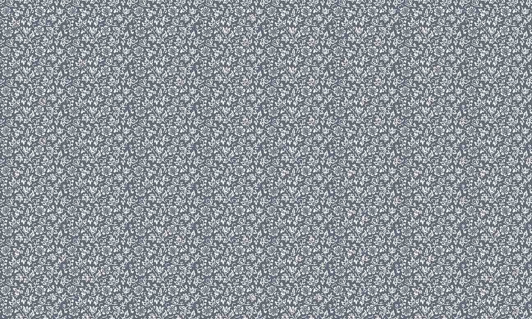 Laura Ashley Sweet Alyssum Denim Blue Wallpaper