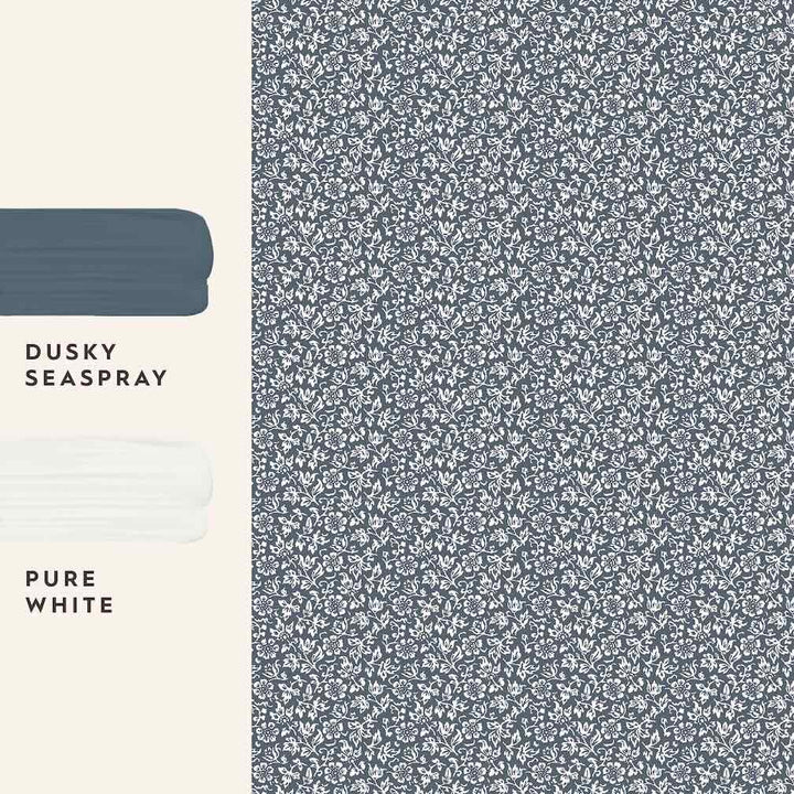 Laura Ashley Sweet Alyssum Denim Blue Wallpaper