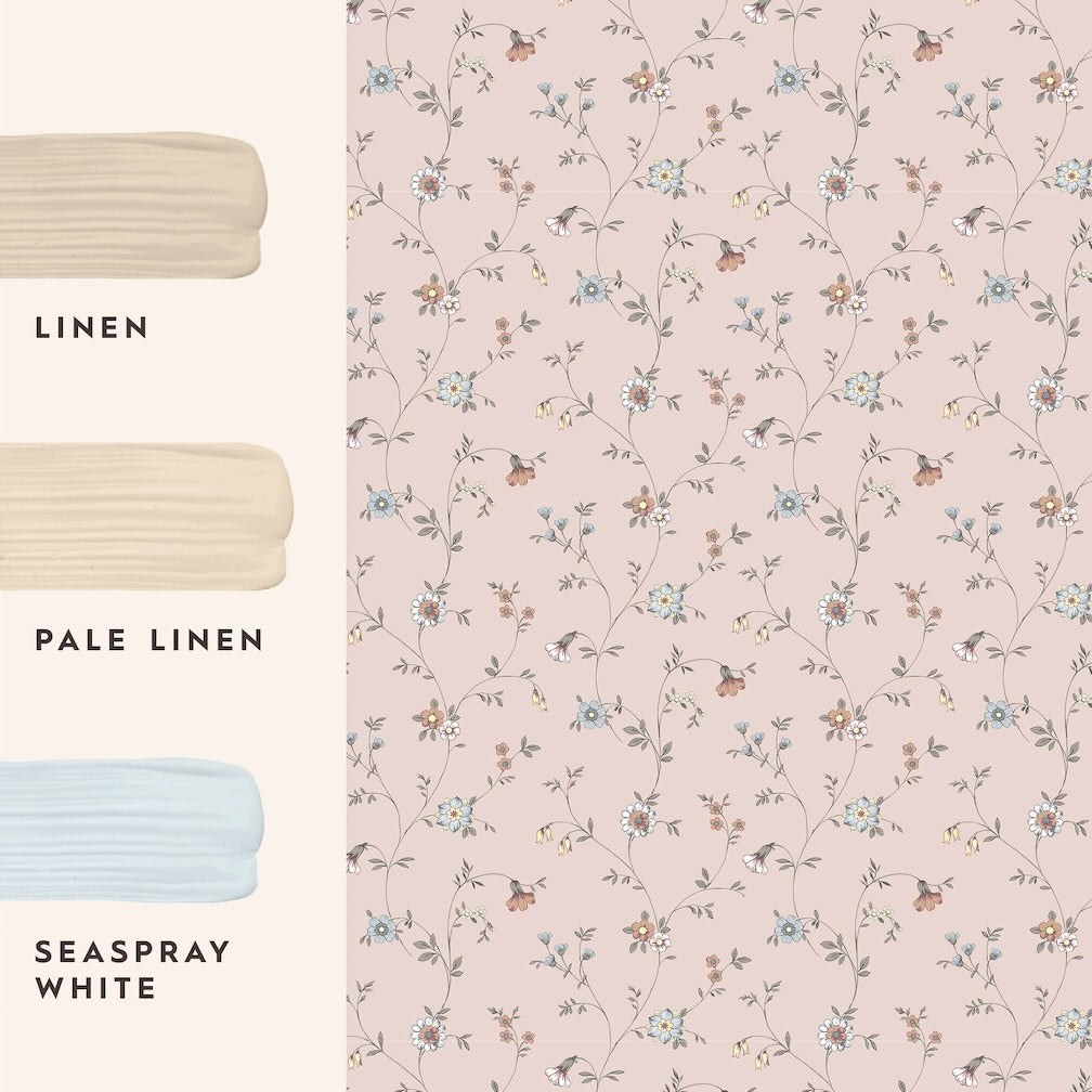 Laura Ashley Leonie Trail Linen Wallpaper