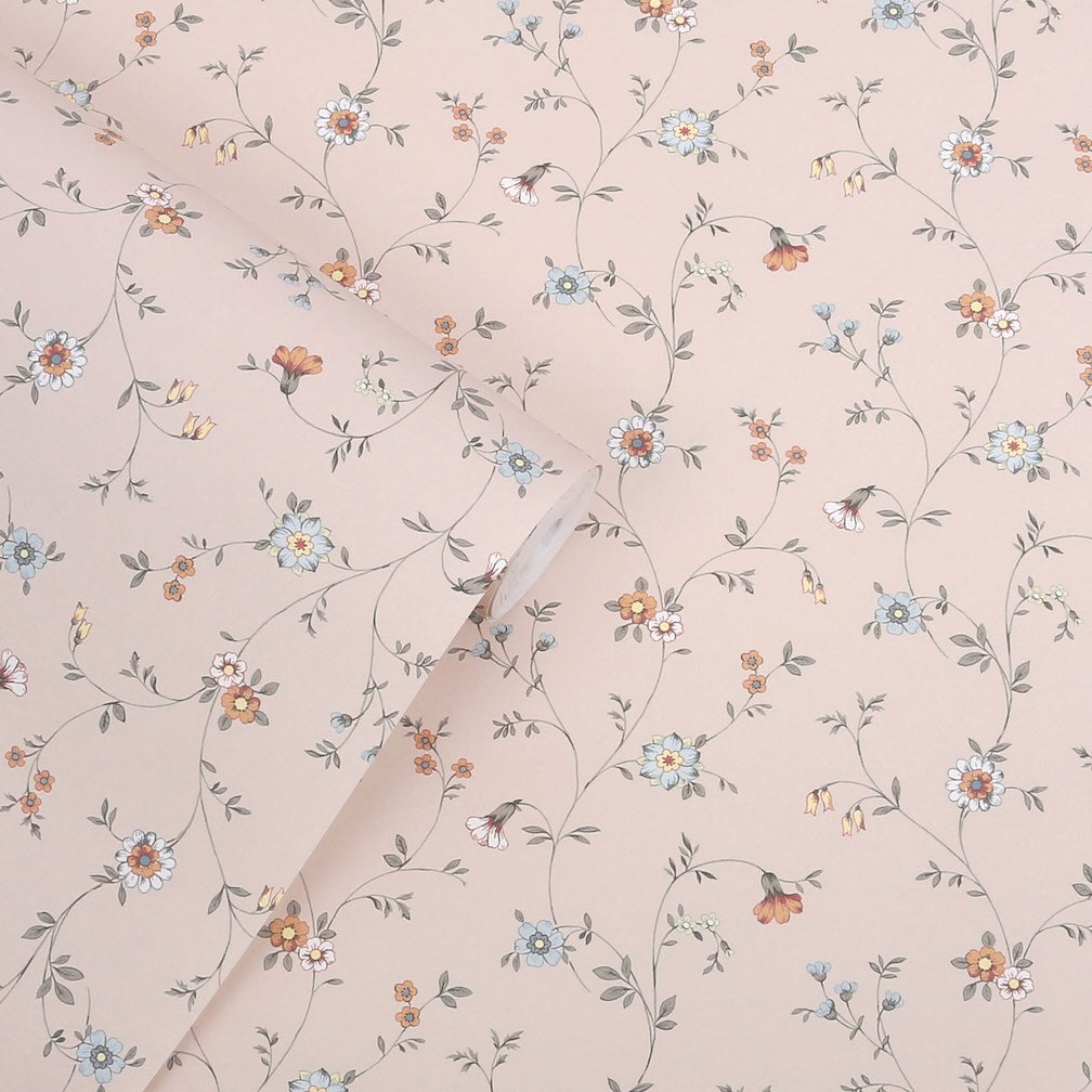 Laura Ashley Leonie Trail Linen Wallpaper