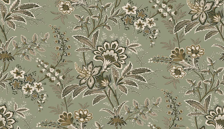 Laura Ashley Marlbrook Sage Green Wallpaper