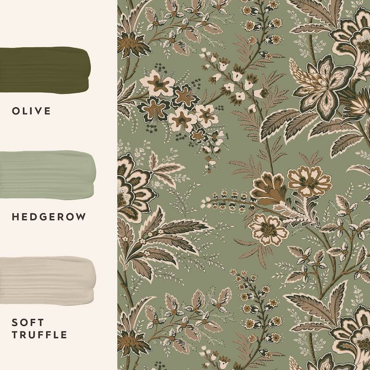 Laura Ashley Marlbrook Sage Green Wallpaper