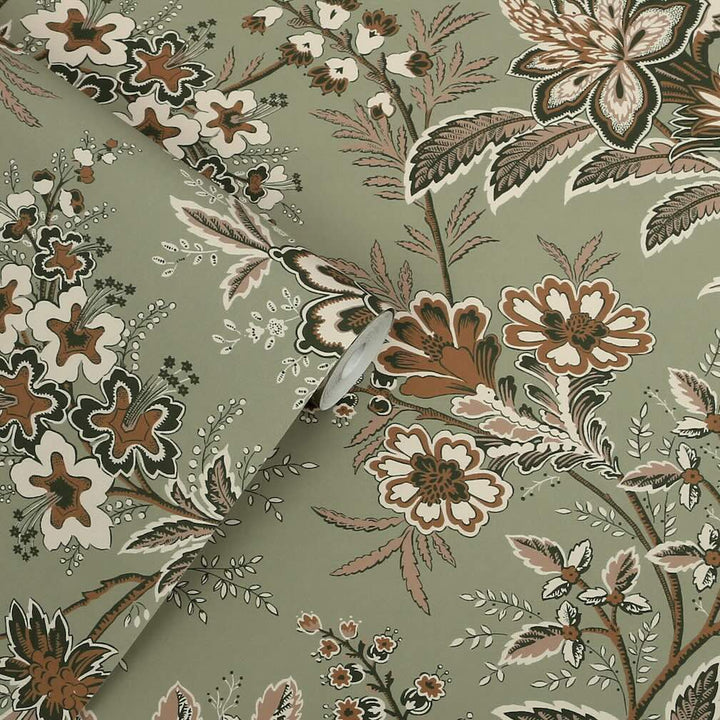Laura Ashley Marlbrook Sage Green Wallpaper