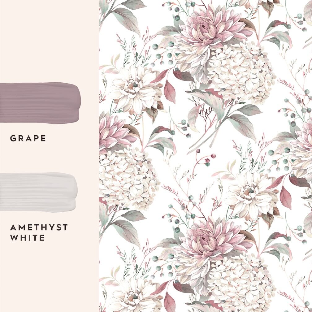 Laura Ashley Heatherwick Trail Grape Wallpaper
