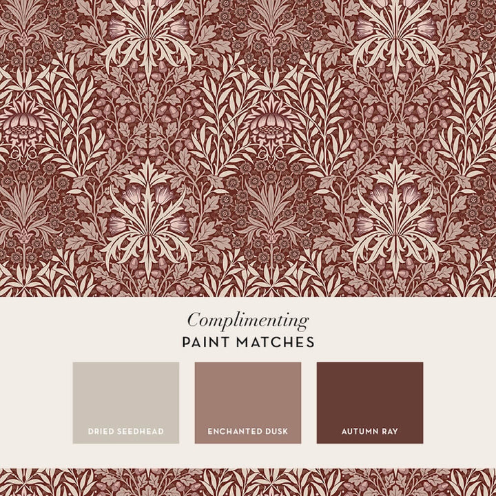 William Morris Oak and Willow Damson Wallpaper