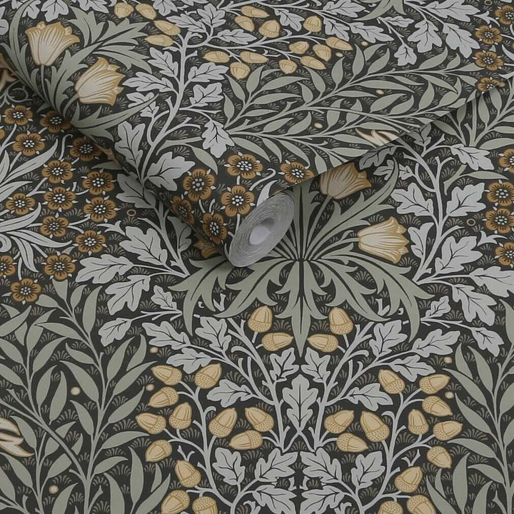 William Morris Oak & Willow Charcoal Wallpaper