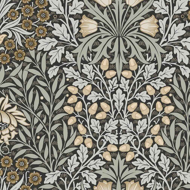 William Morris Oak & Willow Charcoal Wallpaper