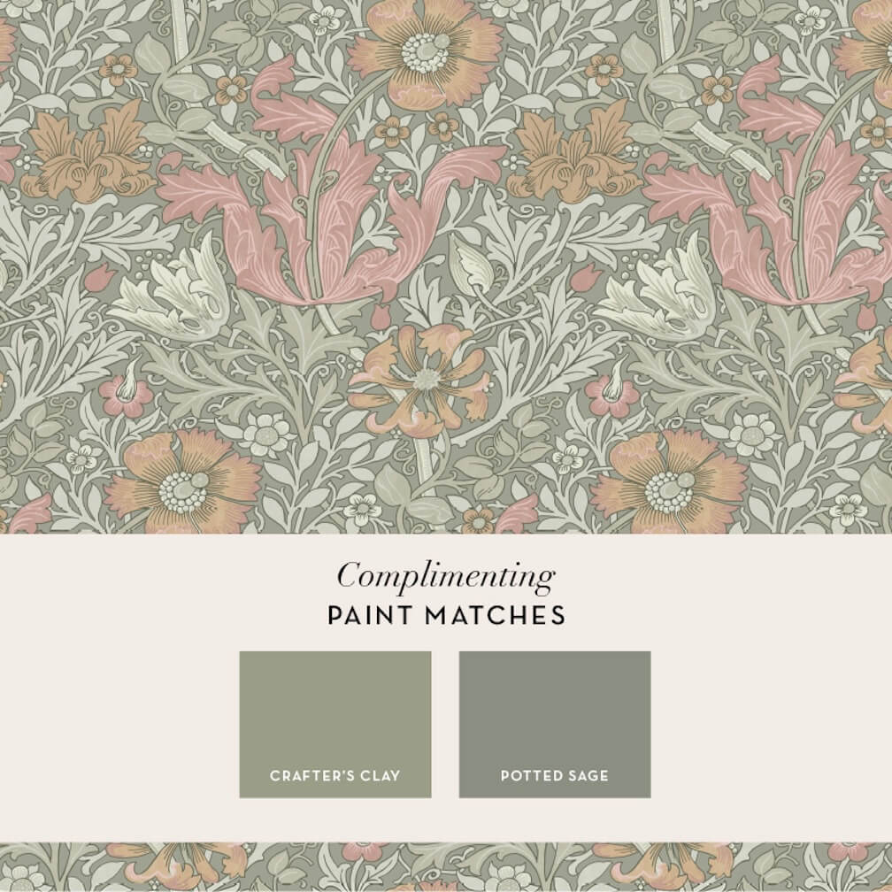 William Morris Compton Sage Wallpaper