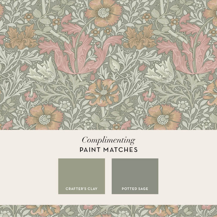 William Morris Compton Sage Wallpaper