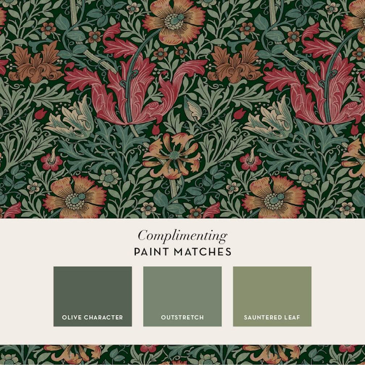 William Morris Compton Privet Green Wallpaper