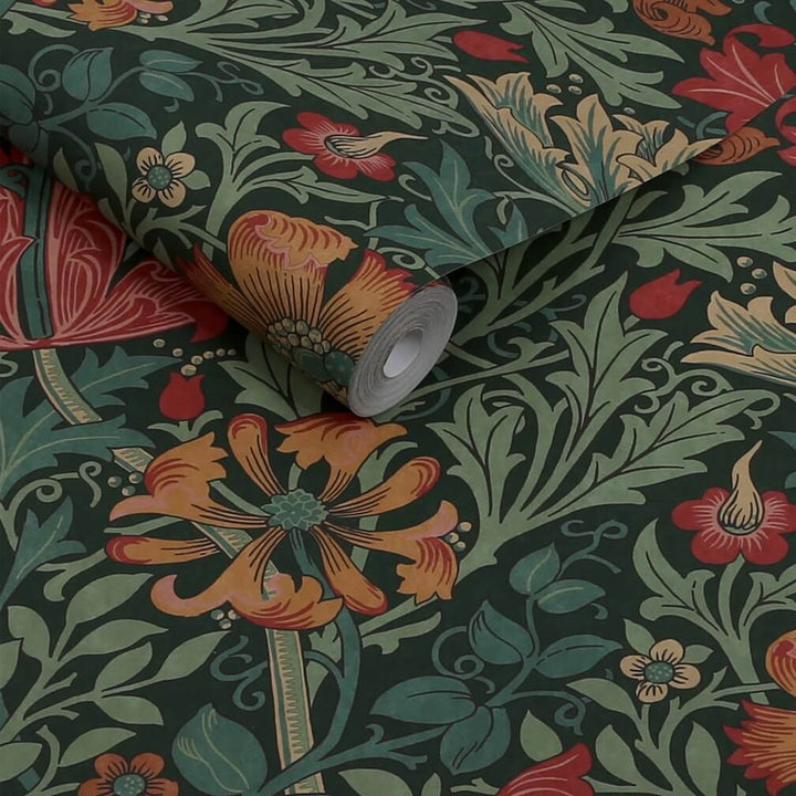 William Morris Compton Privet Green Wallpaper