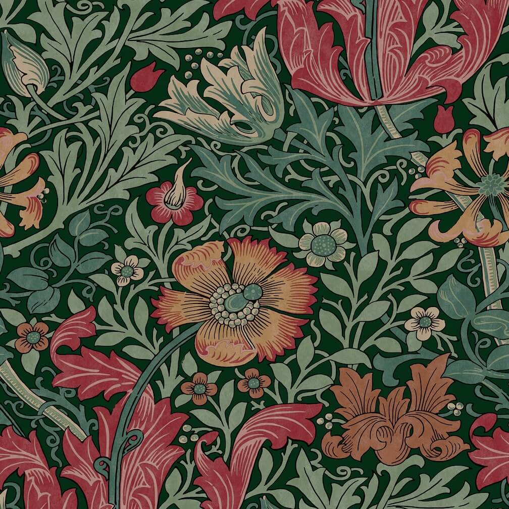 William Morris Compton Privet Green Wallpaper