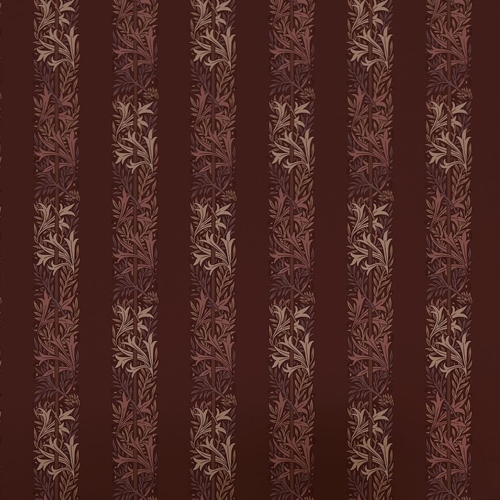 William Morris Love Is Enough Stripe Damson Wallpaper