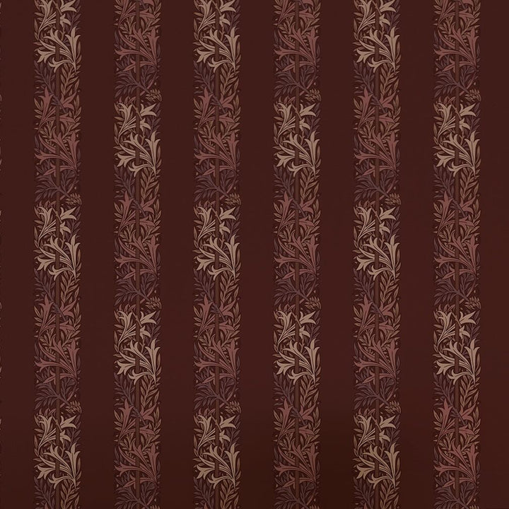 William Morris Love Is Enough Stripe Damson Wallpaper